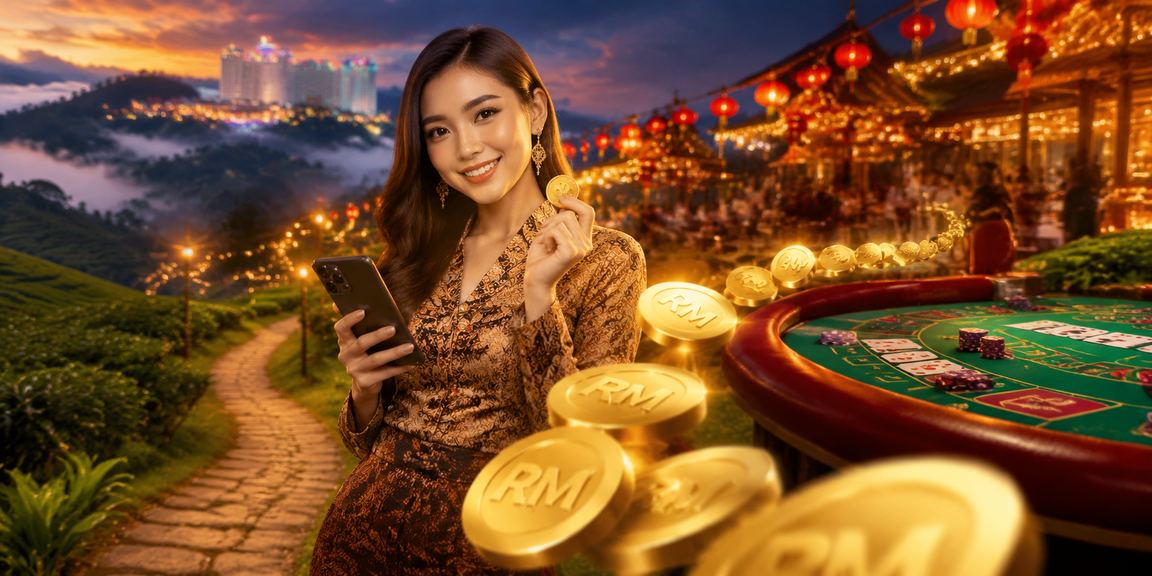 Permainan baccarat bergaya Malaysia di Genting Highlands dengan suasana kasino tempatan